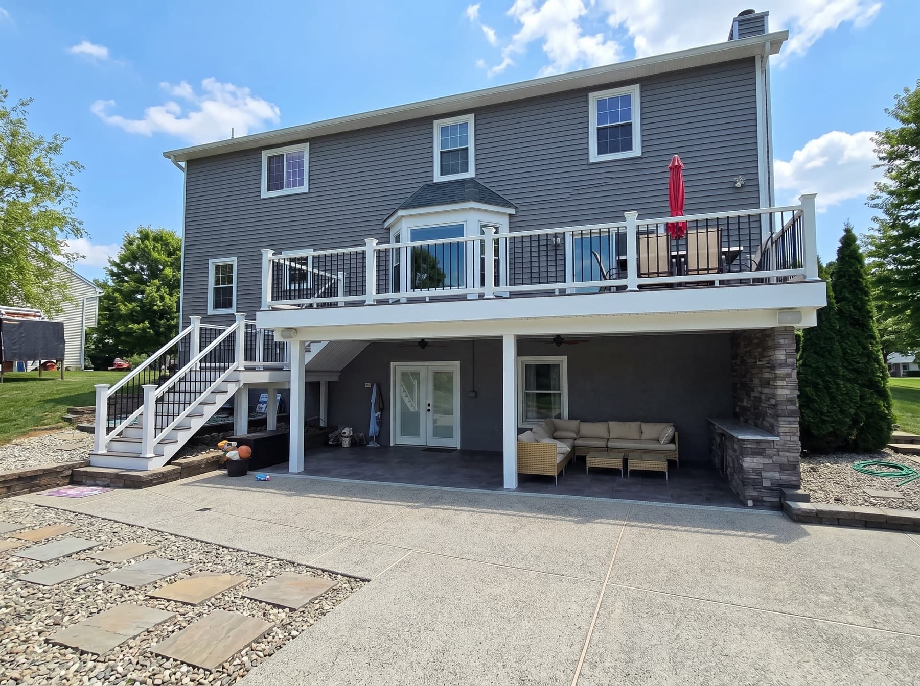Raised deck and covered patio retreat in Doylestown